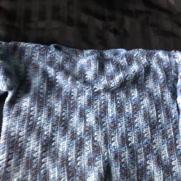 Vintage Hand Knit Chunky, Gorgeous Blue Fair Isle Sweater Excellent Condition - Picture 5 of 12